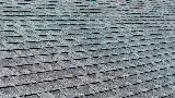 Close-up of finished architectural shingle coursing