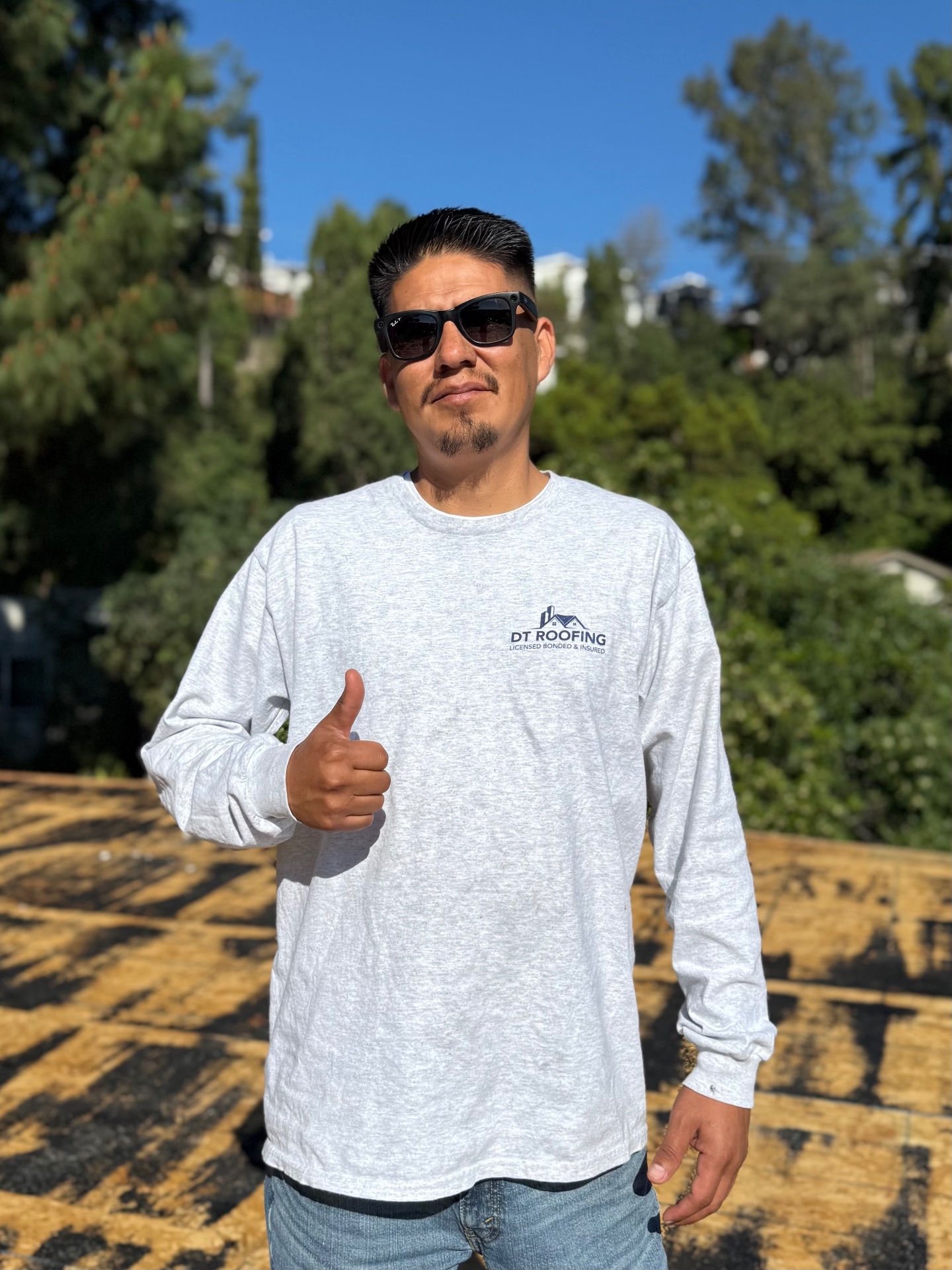 Danny tadeo, CO-FOUNDER & COFOUNDER of DT Roofing, on a job site