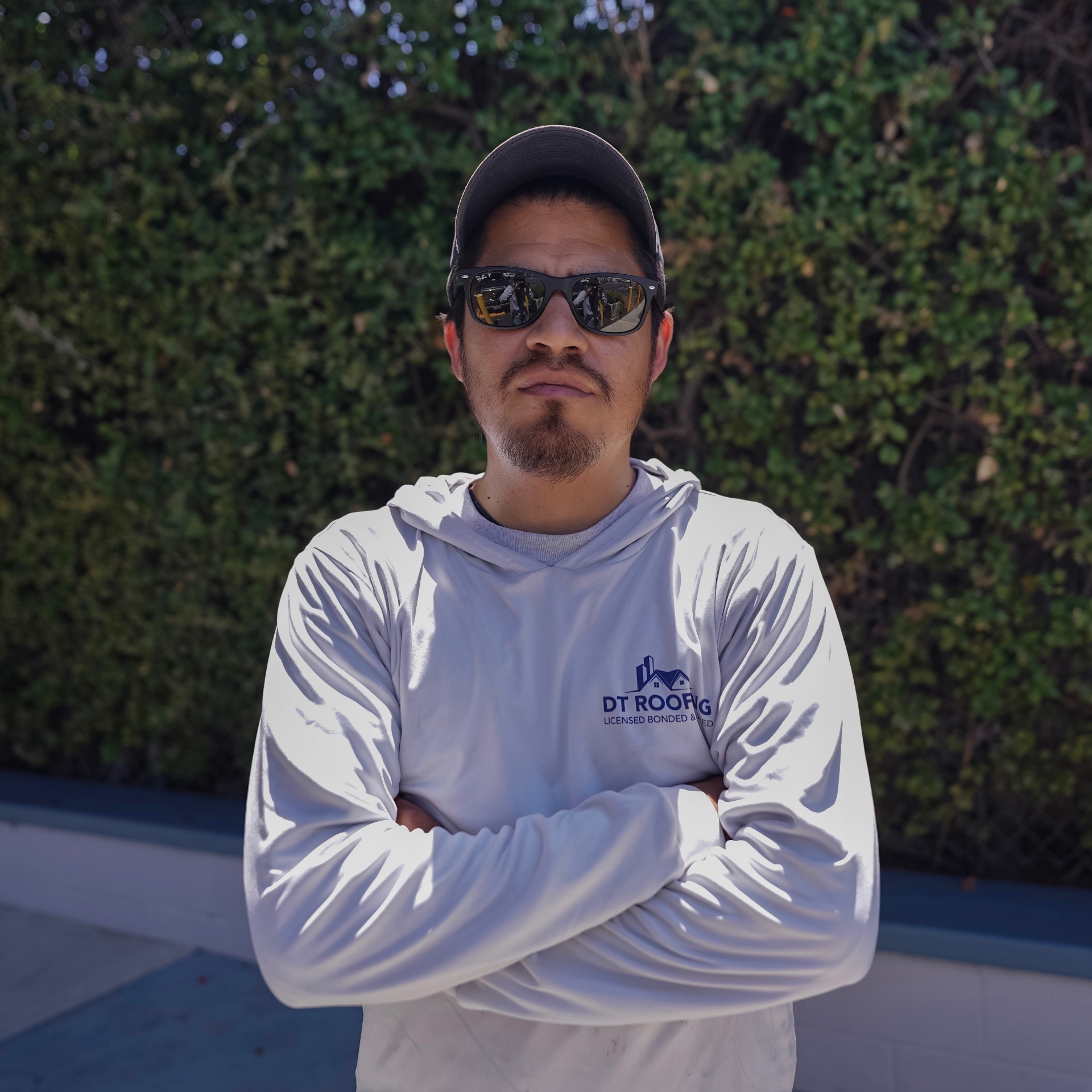 David tadeo, CO-FOUNDER & COFOUNDER of DT Roofing, on a job site